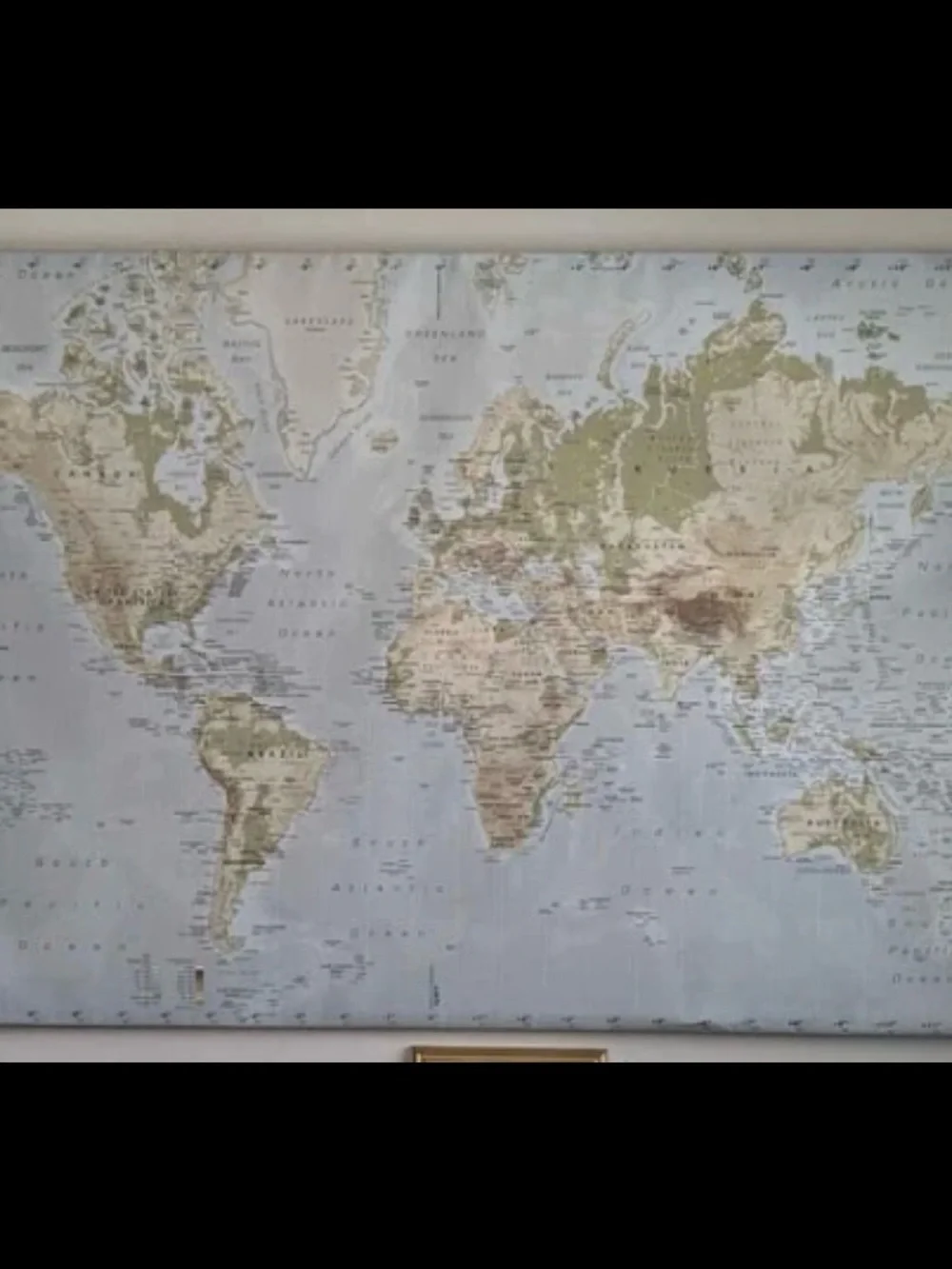 IKEA world map canvas wall art